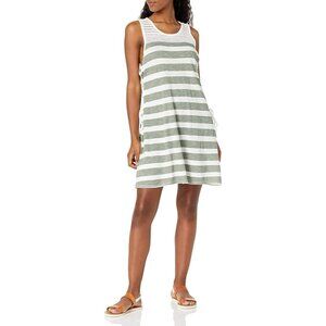CARVE DESIGNS Kalli Cover Up Green White Striped Swim Cover Dress Womens Small